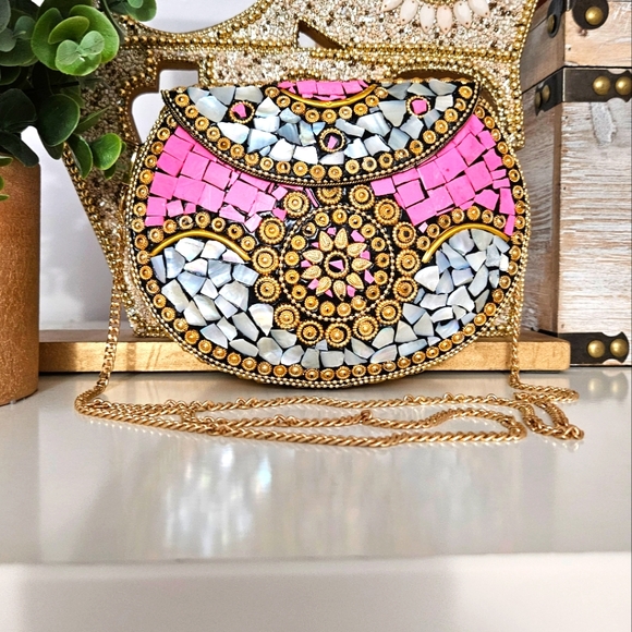 NWOT RAMLA Handmade Crossbody/Clutch - Picture 1 of 13